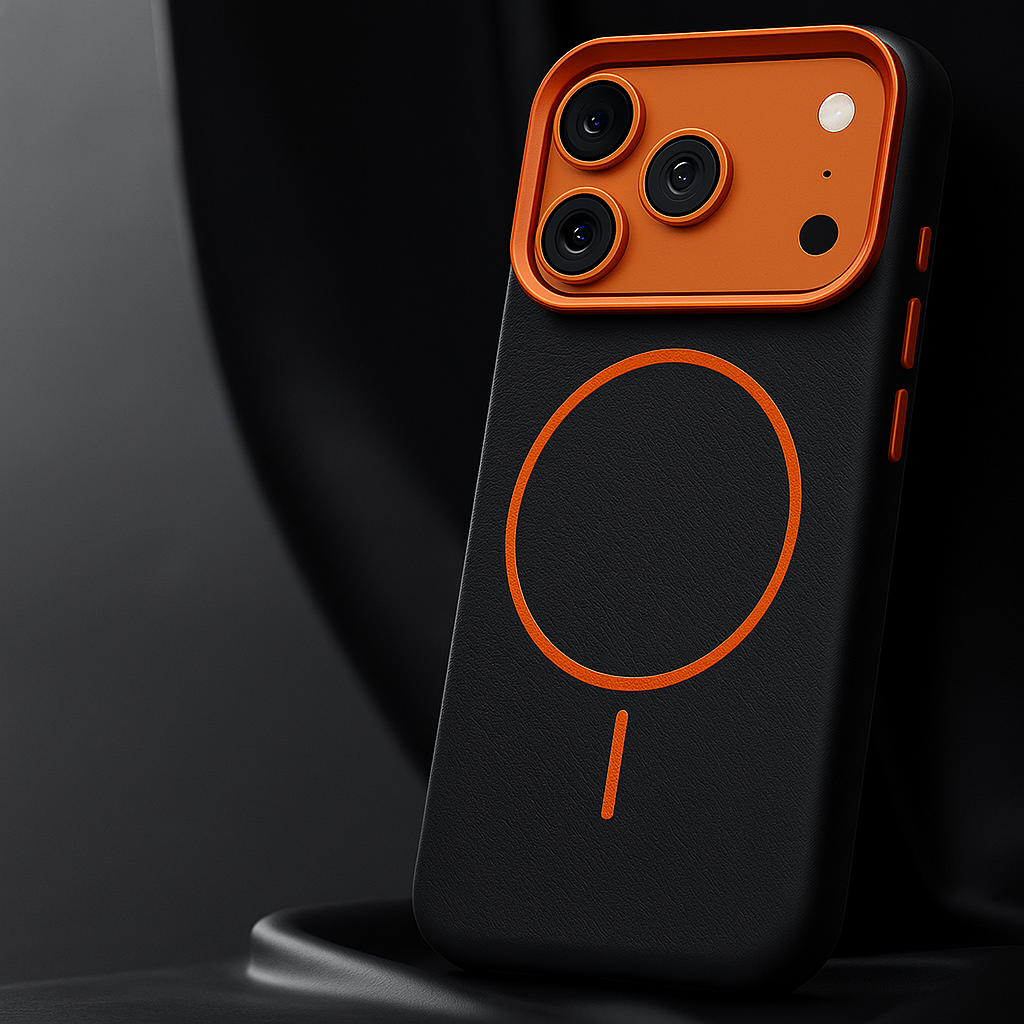 Funda de Cuero para iPhone 17 – Compatible con MagSafe y Resistente a Caídas