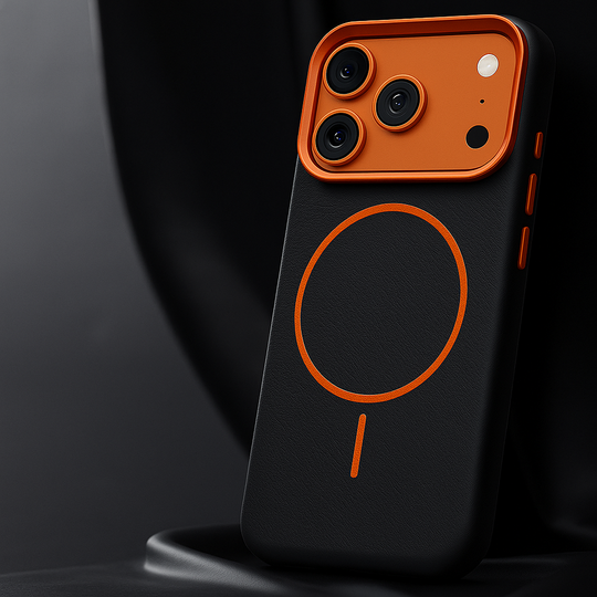 Funda de Cuero para iPhone 17 – Compatible con MagSafe y Resistente a Caídas