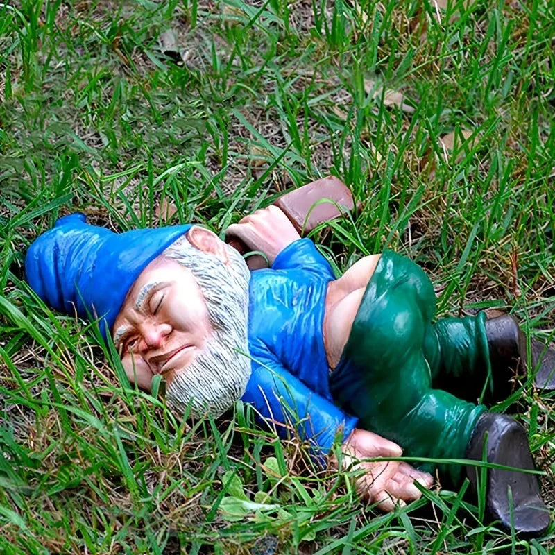 Lying Humorous Garden Statue | Playful Garden Ornament