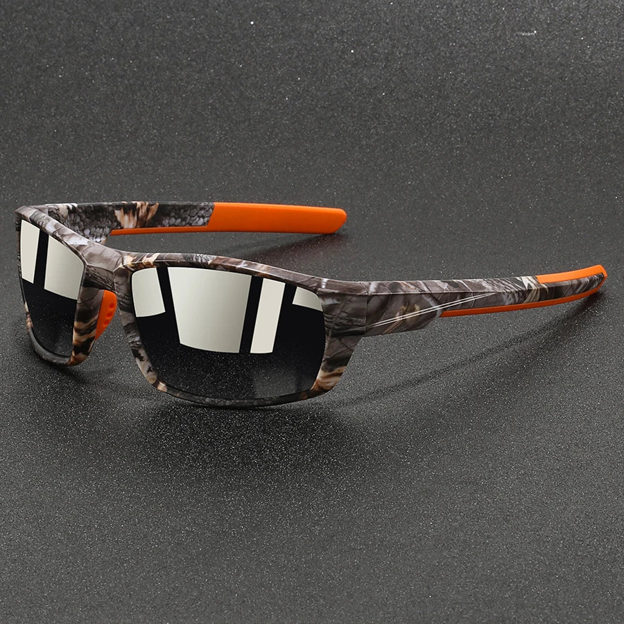 Camouflage Zonnebril Heren – Gepolariseerd UV Spiegelglazen Buiten
