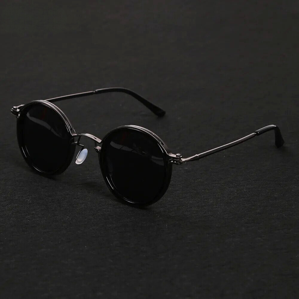 Metall Sonnenbrille Unisex – Polarisierter runder Rahmen