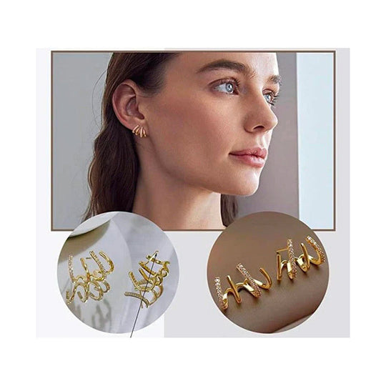 Four Claw Earrings - Silver-Colored Claws with Crystal Accent