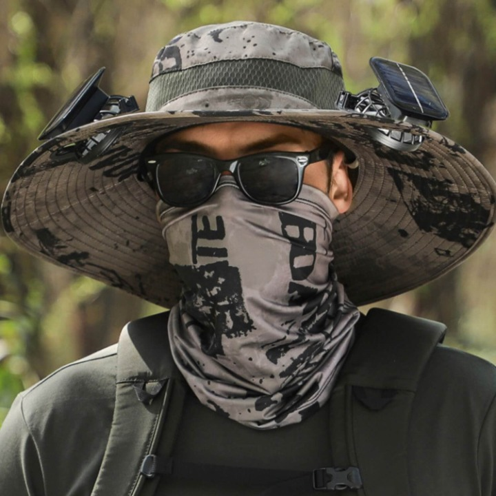 UV Protection Sun Hat with Fan – Solar-Powered and USB
