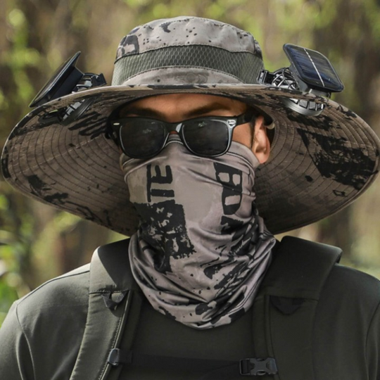 UV Protection Sun Hat with Fan – Solar-Powered and USB