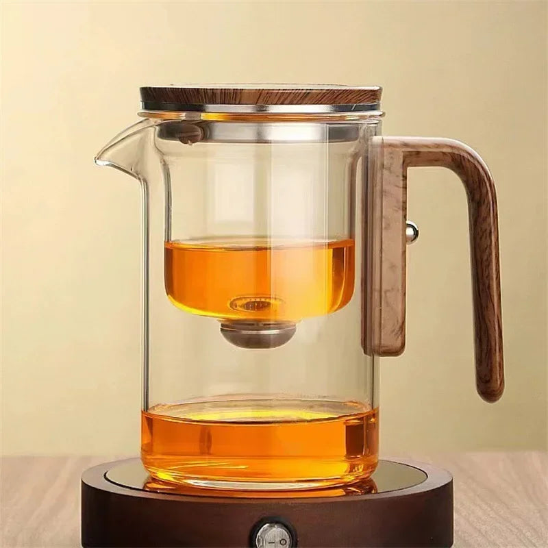 Glasteekanne mit Infuser | stilvoller Teemacher für losen Tee