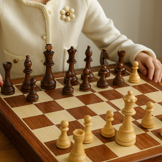 Wooden Chess Set | Strategic Board Game for Competition