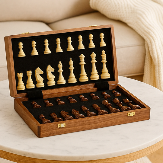 Wooden Chess Set | Strategic Board Game for Competition