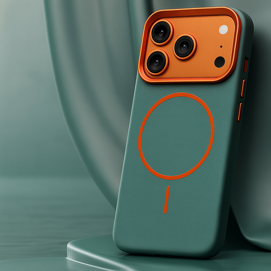 Funda de Cuero para iPhone 17 – Compatible con MagSafe y Resistente a Caídas