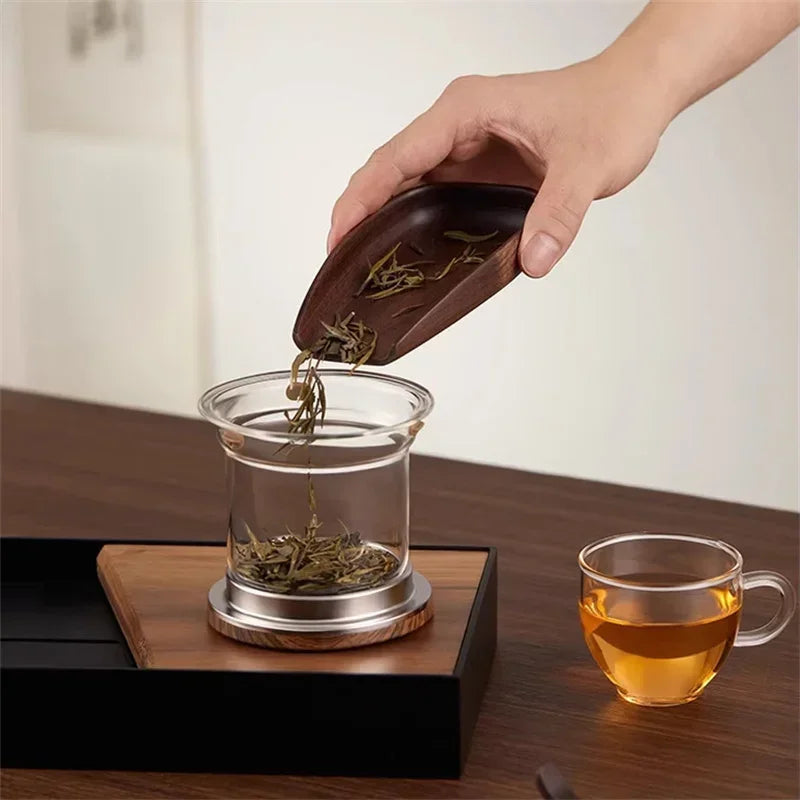 Glasteekanne mit Infuser | stilvoller Teemacher für losen Tee
