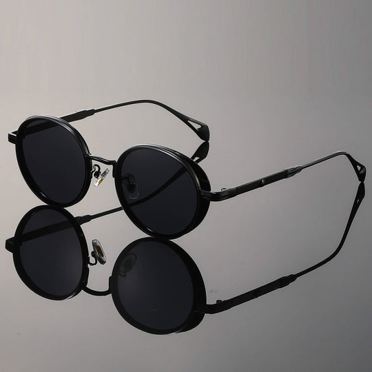 Gafas de sol redondas retro – Montura metálica con protección UV400