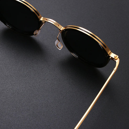 Metall Sonnenbrille Unisex – Polarisierter runder Rahmen