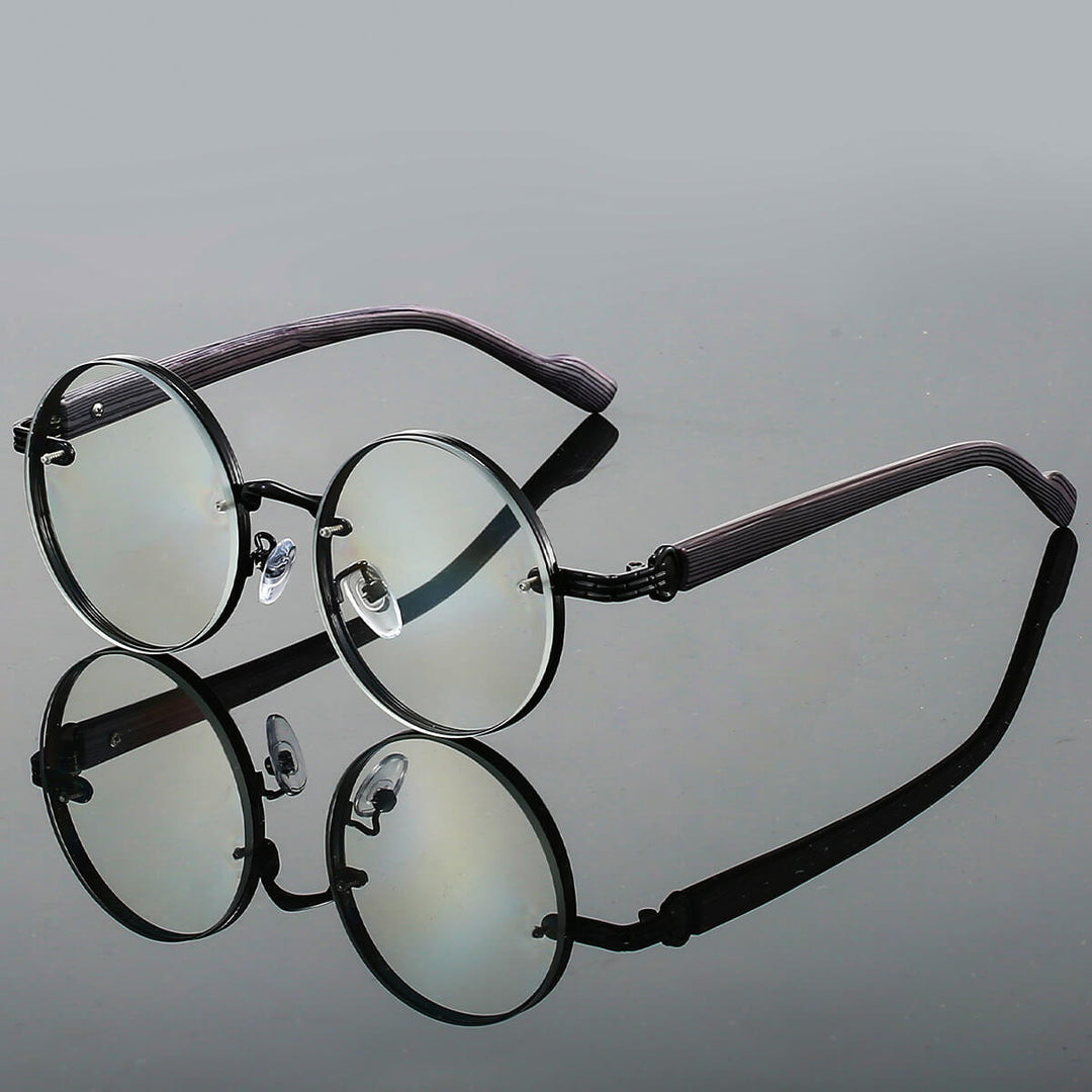 Retro Round Sunglasses – Metal Frame with UV400 Lenses