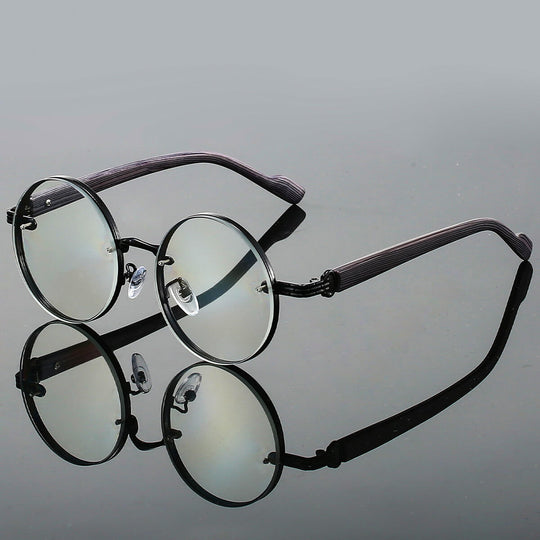 Retro Round Sunglasses – Metal Frame with UV400 Lenses