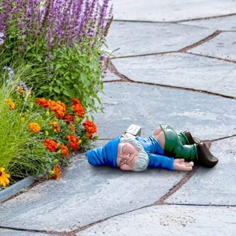 Lying Humorous Garden Statue | Playful Garden Ornament