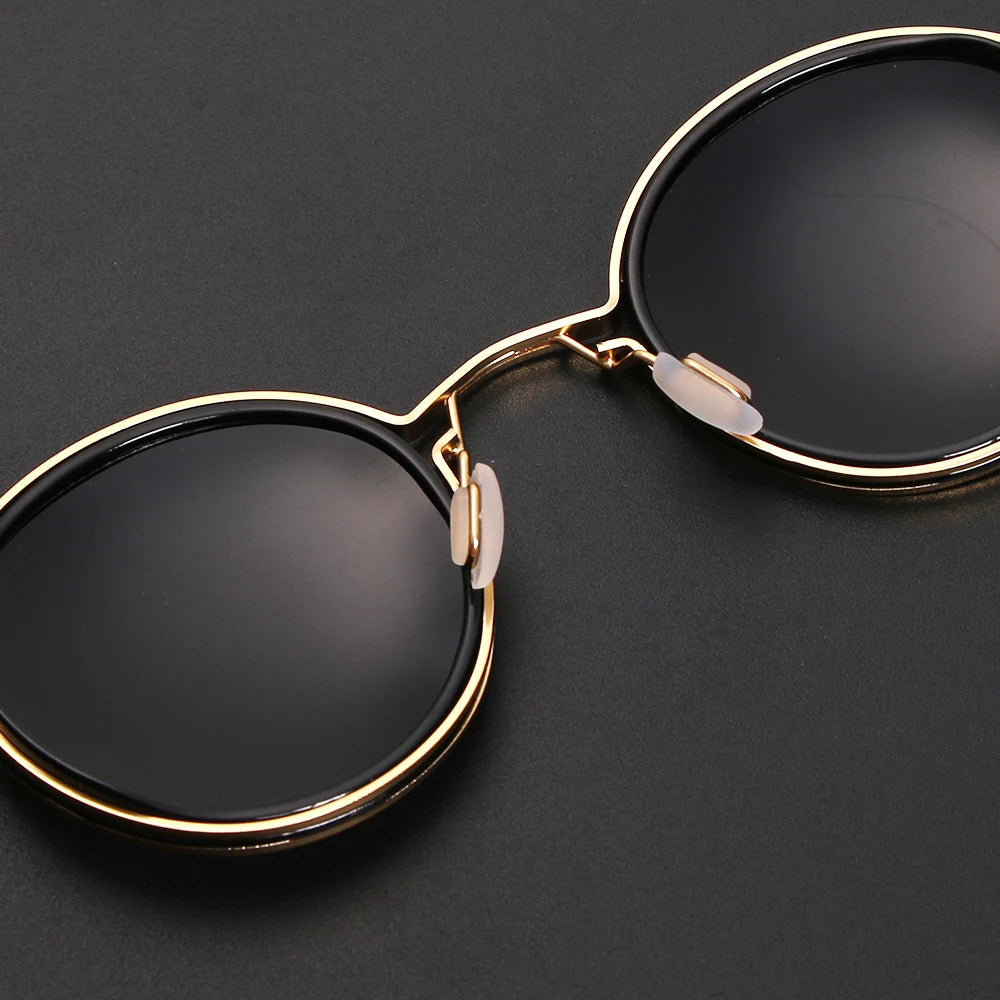 Metall Sonnenbrille Unisex – Polarisierter runder Rahmen