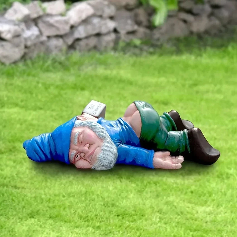 Lying Humorous Garden Statue | Playful Garden Ornament