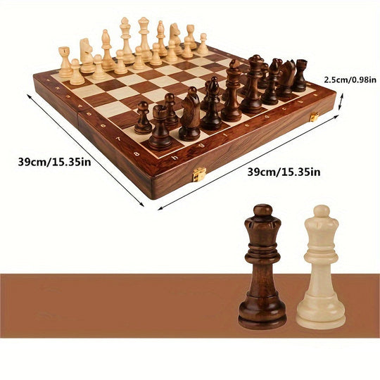 Wooden Chess Set | Strategic Board Game for Competition
