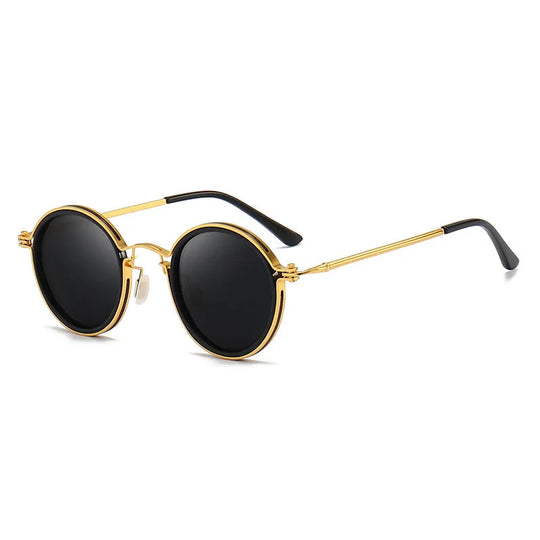 Metall Sonnenbrille Unisex – Polarisierter runder Rahmen