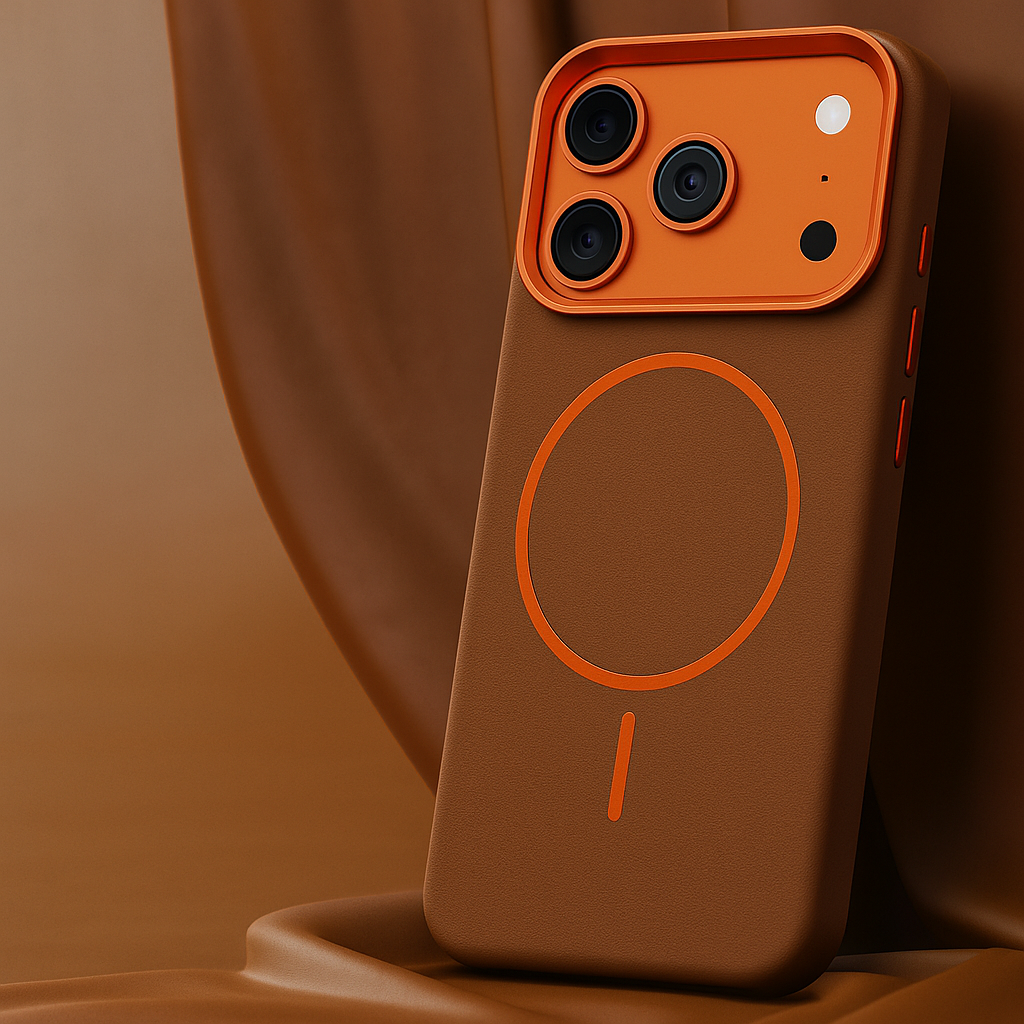 Funda de Cuero para iPhone 17 – Compatible con MagSafe y Resistente a Caídas