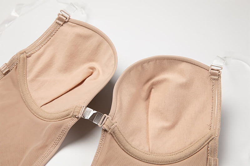 Tiefer V-Ausschnitt Rückenfreier Body Shaper für Damen | Durchsichtige Träger