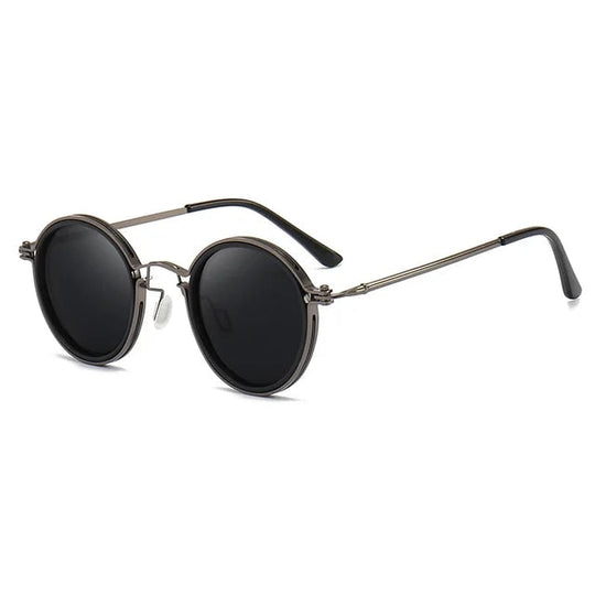 Metall Sonnenbrille Unisex – Polarisierter runder Rahmen
