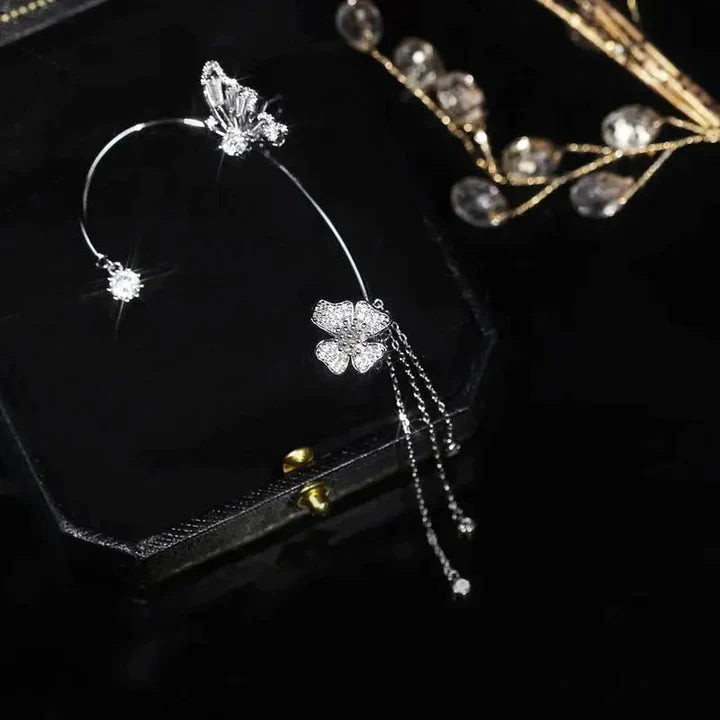 Sparkling Butterfly Ear Clips – Luxury Look without Piercing