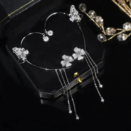 Sparkling Butterfly Ear Clips – Luxury Look without Piercing