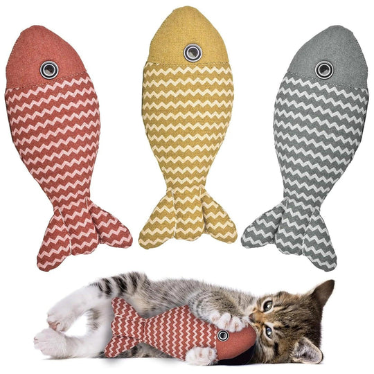 Interactive Catnip Fish Toy – Chewing, Kicking Play for Indoor Cats