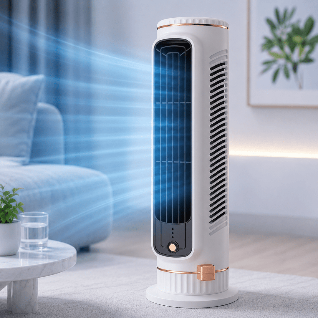 Torenventilator Bladloos – Fluisterstille 360° Koeling voor Elke Kamer