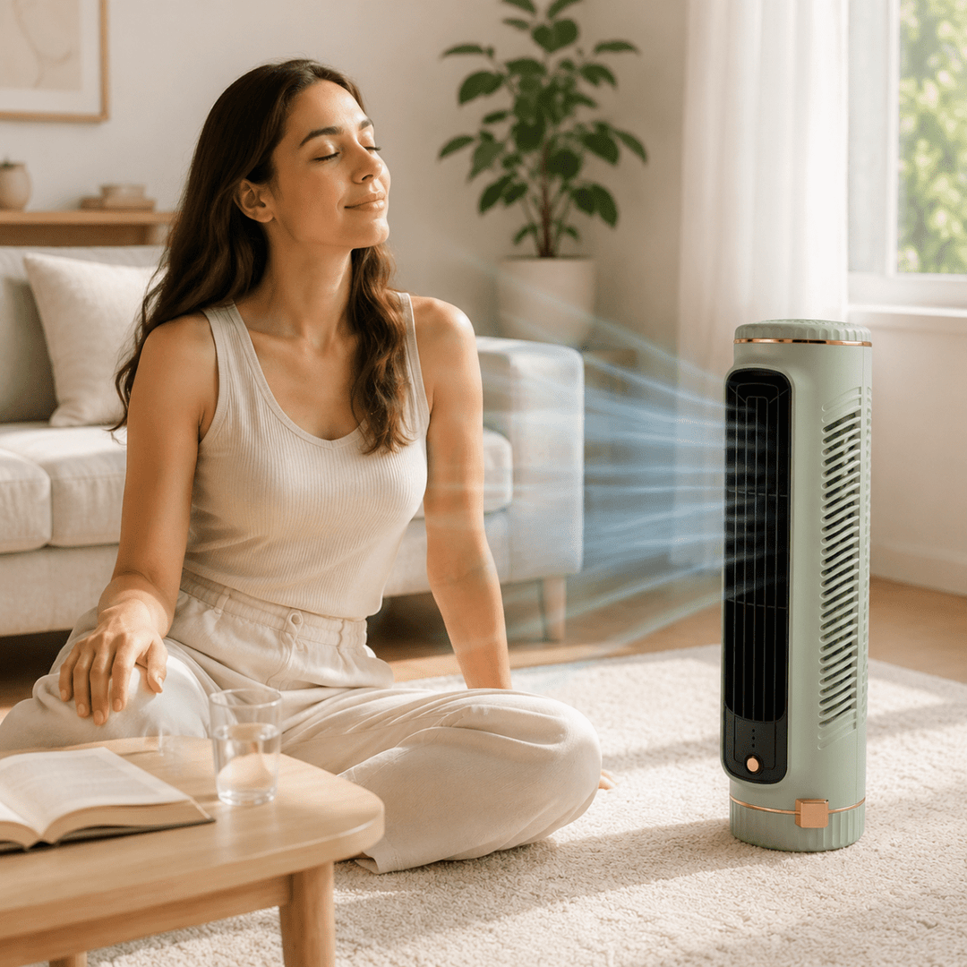 Torenventilator Bladloos – Fluisterstille 360° Koeling voor Elke Kamer