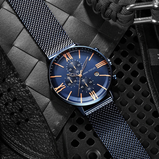 Men’s Chronograph Watch - 45mm with Mesh Band