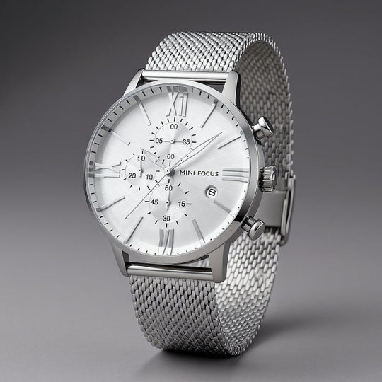 Men’s Chronograph Watch - 45mm with Mesh Band
