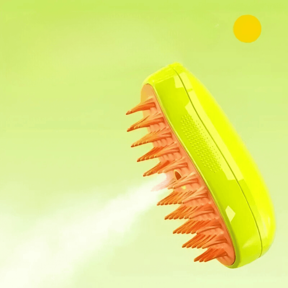 Spazzola elettrica per gatti con spruzzatore d'acqua