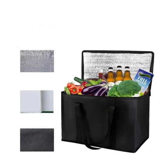 Insulated Cooler Bag with Aluminum Lining - For Picnic and Lunch