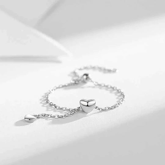 Verstelbare Hart Ring met Kwastje – Romantisch & Speels