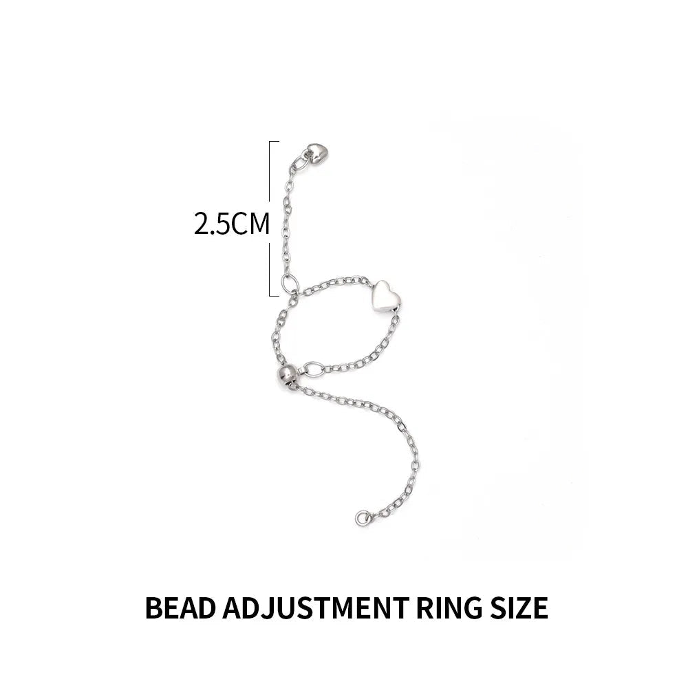 Verstelbare Hart Ring met Kwastje – Romantisch & Speels