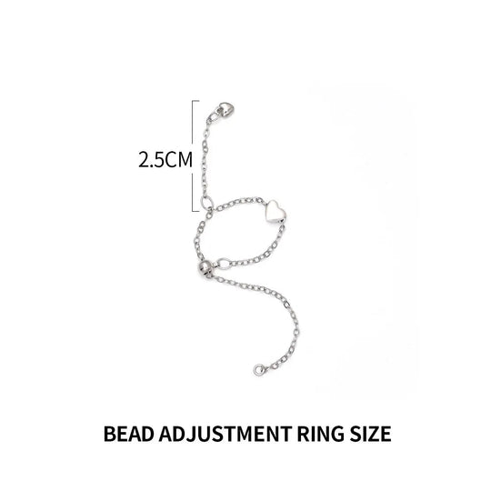 Verstelbare Hart Ring met Kwastje – Romantisch & Speels