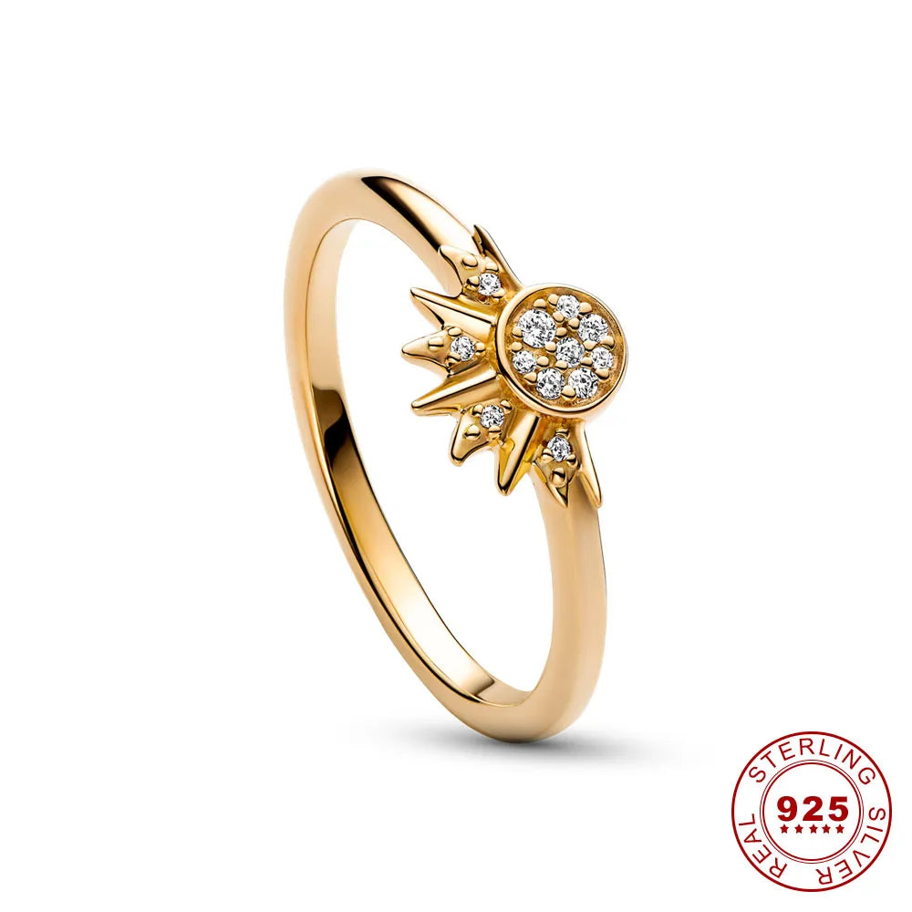 Sun & Moon Crystal Ring Set