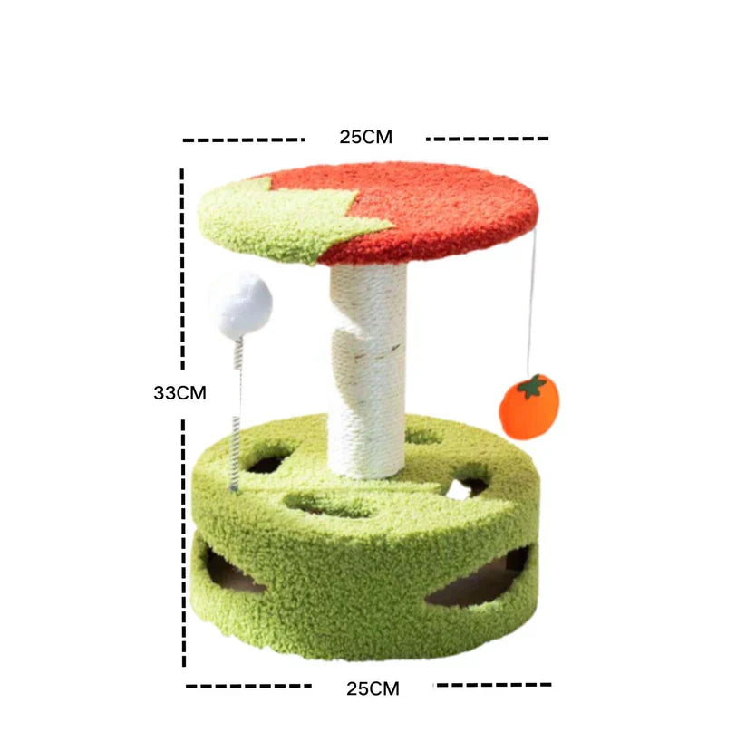 Krab & Speel Torre – Divertimento Compatto per Graffiare per Ogni Gatto