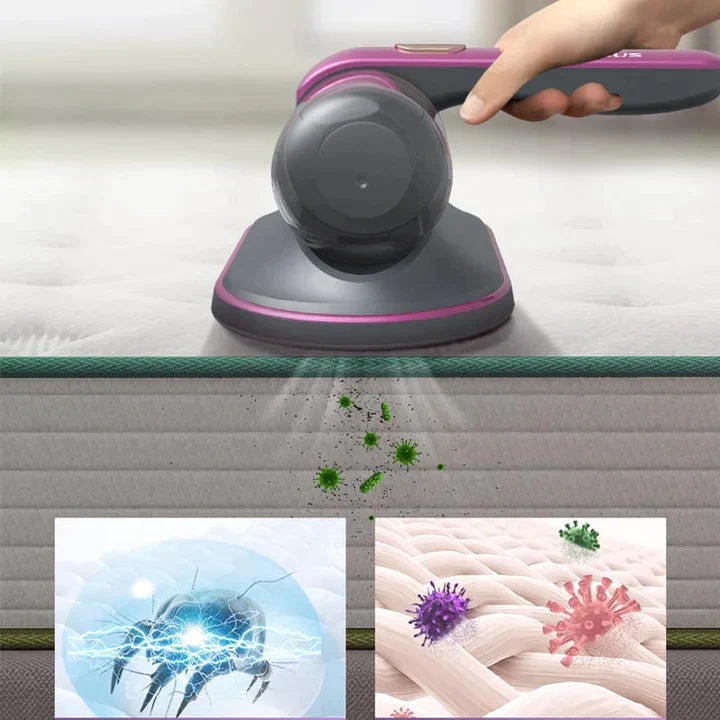 Portable wireless UV vacuum cleaner for home | Handheld cordless dust mite remover