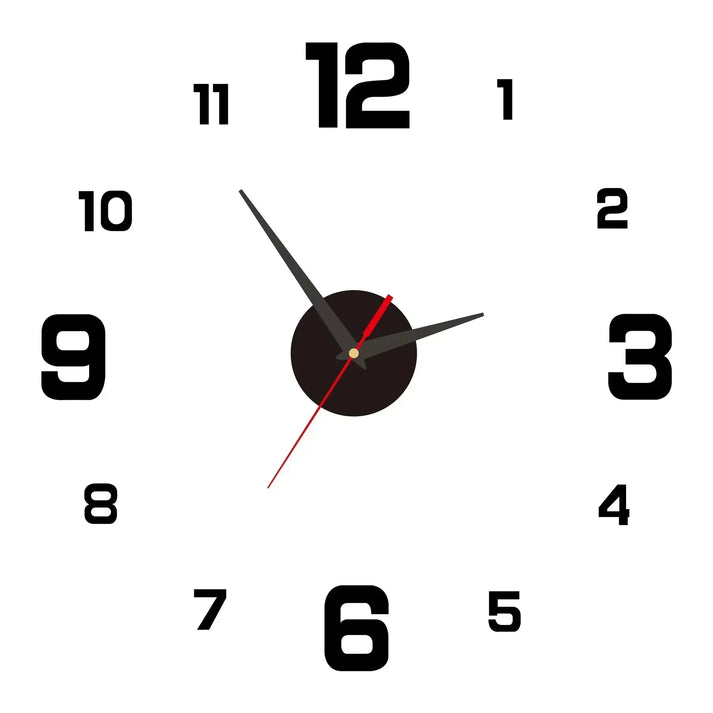 Reloj de pared moderno con espejo