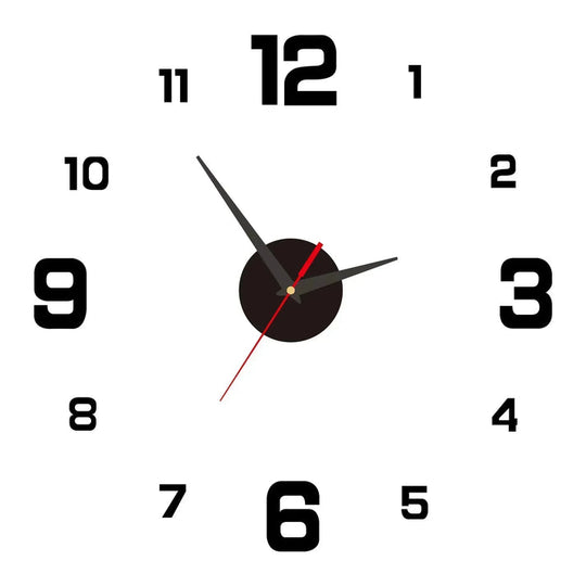 Reloj de pared moderno con espejo