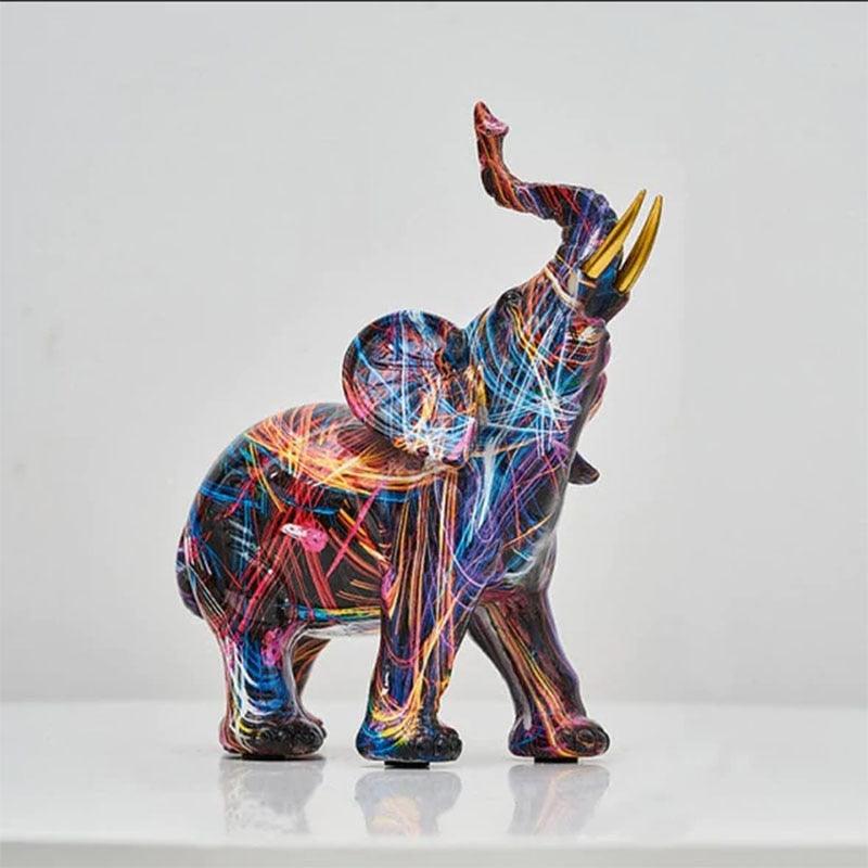 Colored Elephant Sculpture