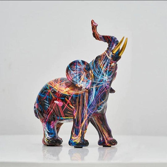 Colored Elephant Sculpture
