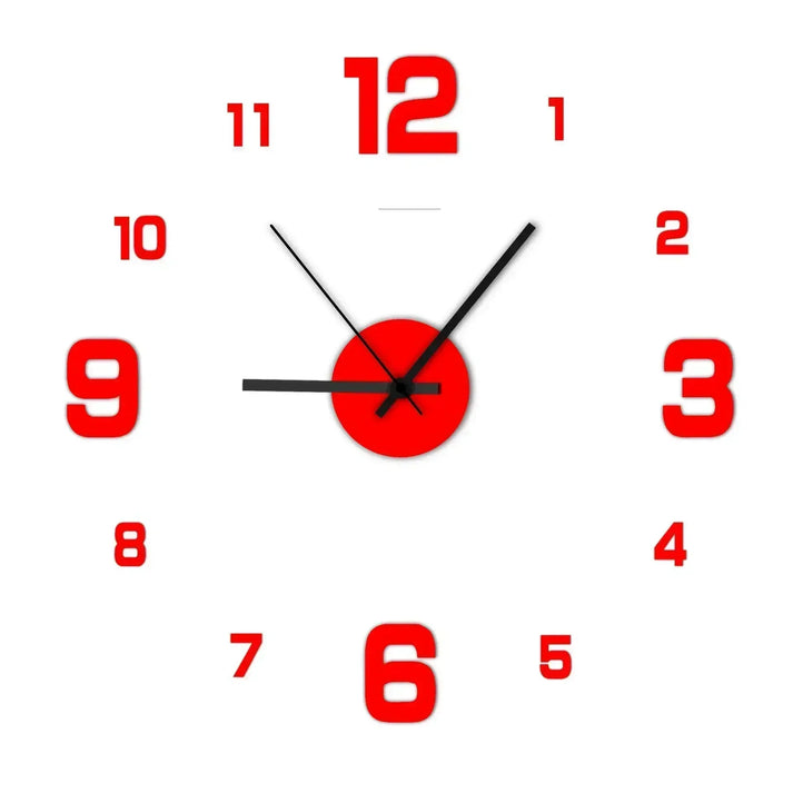 Reloj de pared moderno con espejo