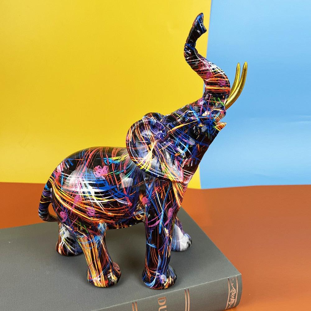 Colored Elephant Sculpture