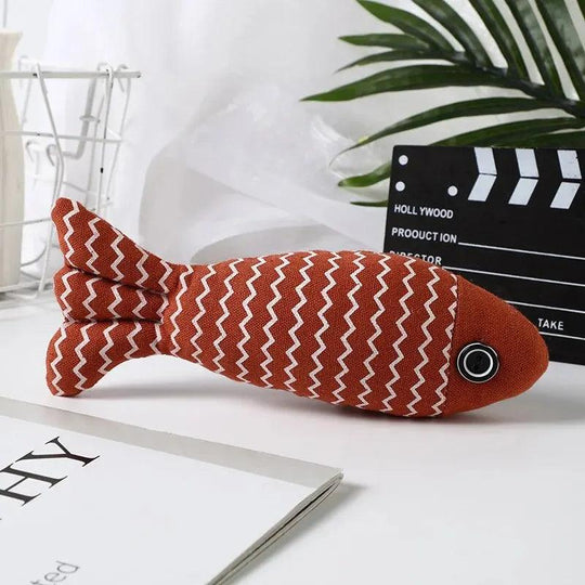Interactive Catnip Fish Toy – Chewing, Kicking Play for Indoor Cats