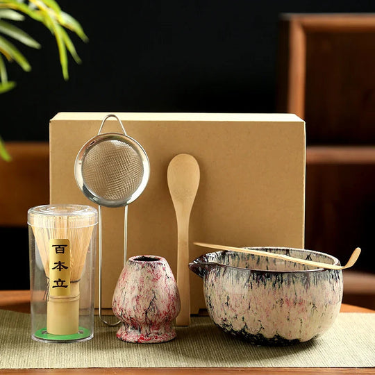 Matcha Set - 6 Pieces with Bamboo Whisk and Bowl