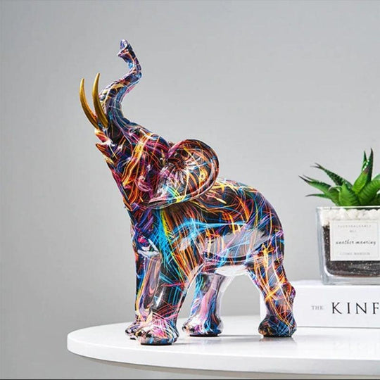 Colored Elephant Sculpture