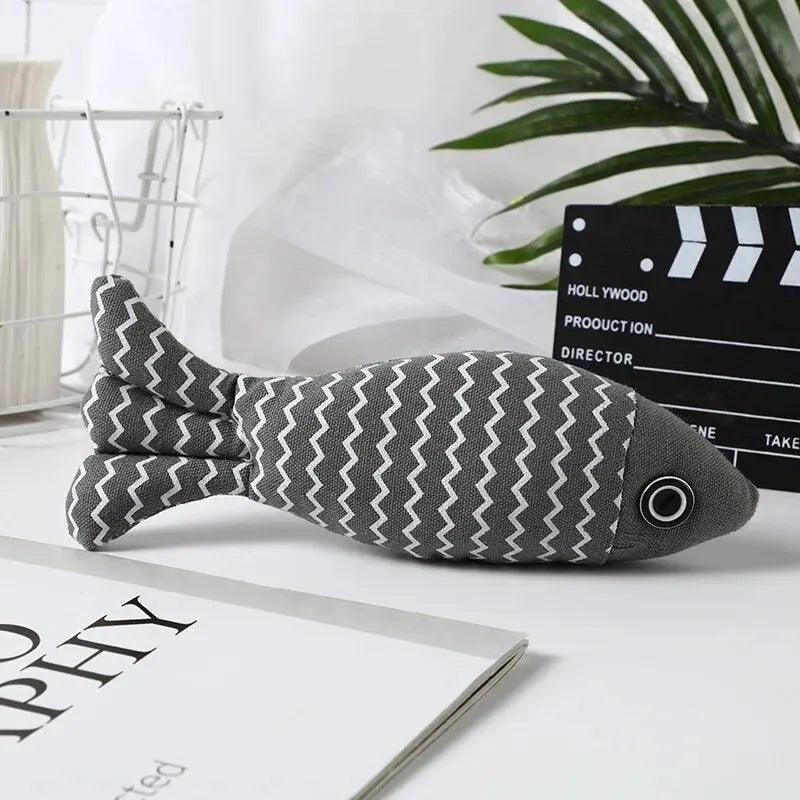 Interactive Catnip Fish Toy – Chewing, Kicking Play for Indoor Cats